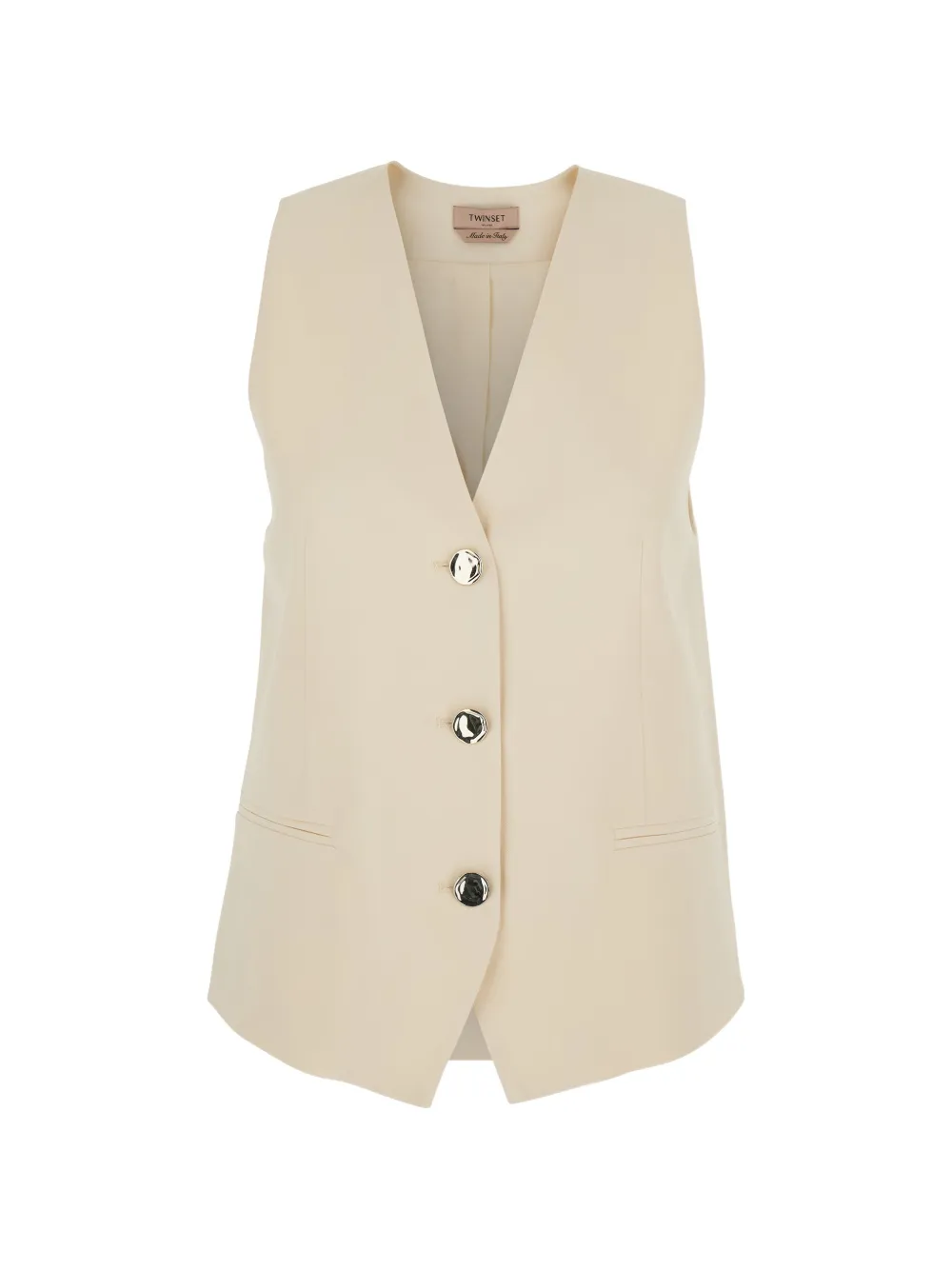 TWINSET buttoned V-neck gilet - Toni neutri