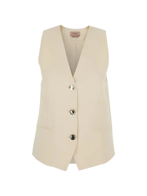 TWINSET Vネック ボタン ベスト
