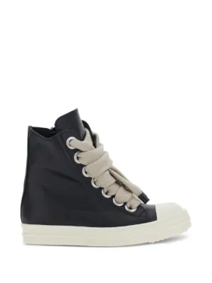 Rick Owens レースアップ レザースニーカー | ブラック | FARFETCH JP