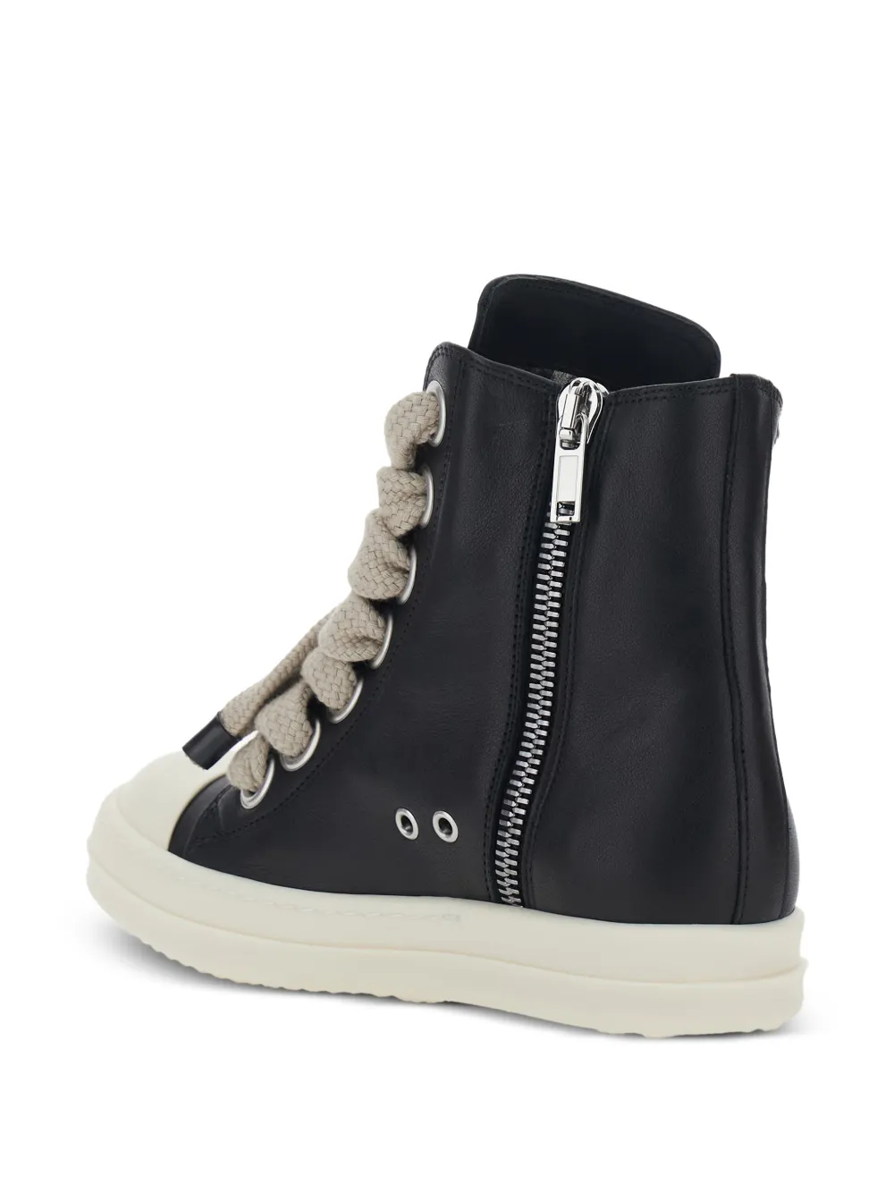 Rick Owens eyelet lace-up sneakers Zwart