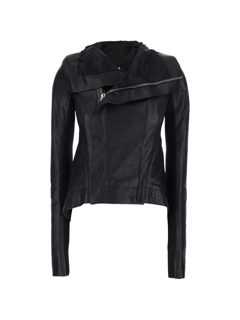 Rick Owens leather zip-up jacket - Nero