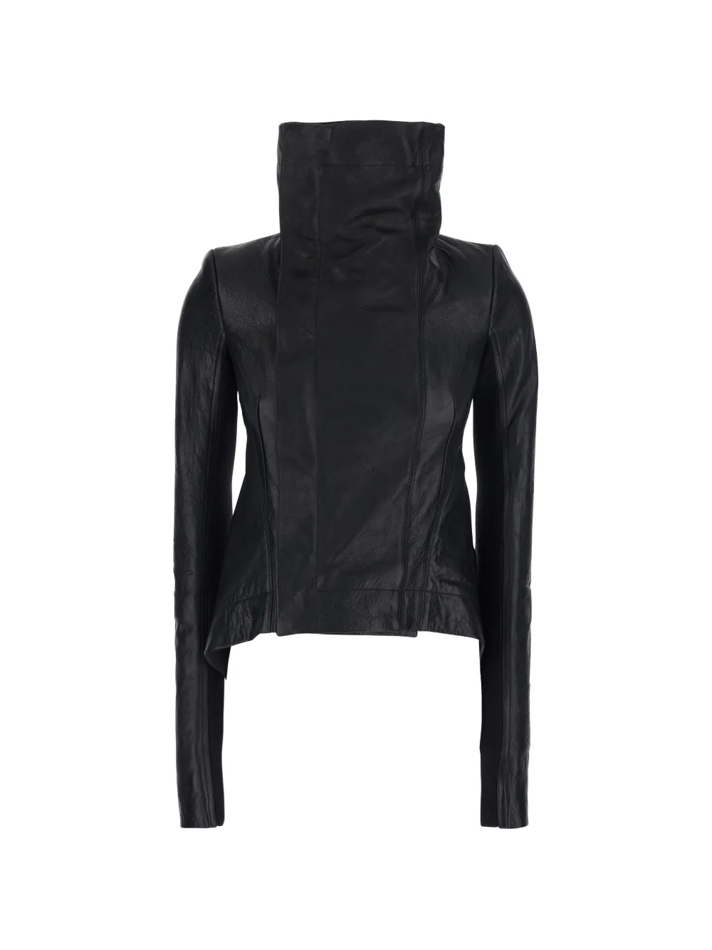 Rick Owens ジップアップ レザージャケット | ブラック | FARFETCH JP