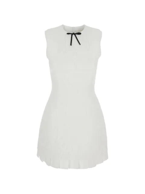 SHUSHU/TONG tie-detail sleeveless pleated mini dress