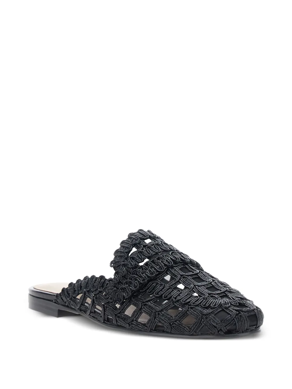  Twinset Woven Mules - Black 