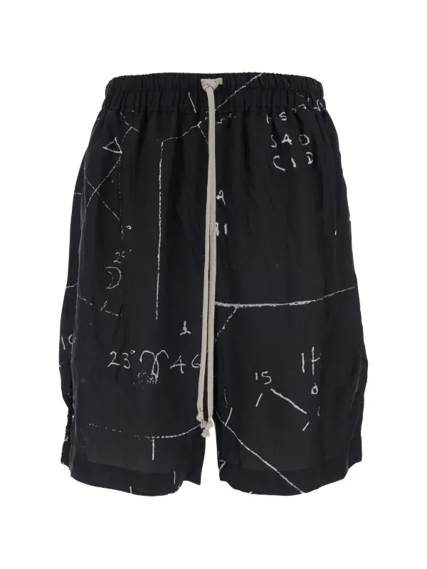 Rick Owens ドローストリング ショートパンツ | ブラック | FARFETCH JP