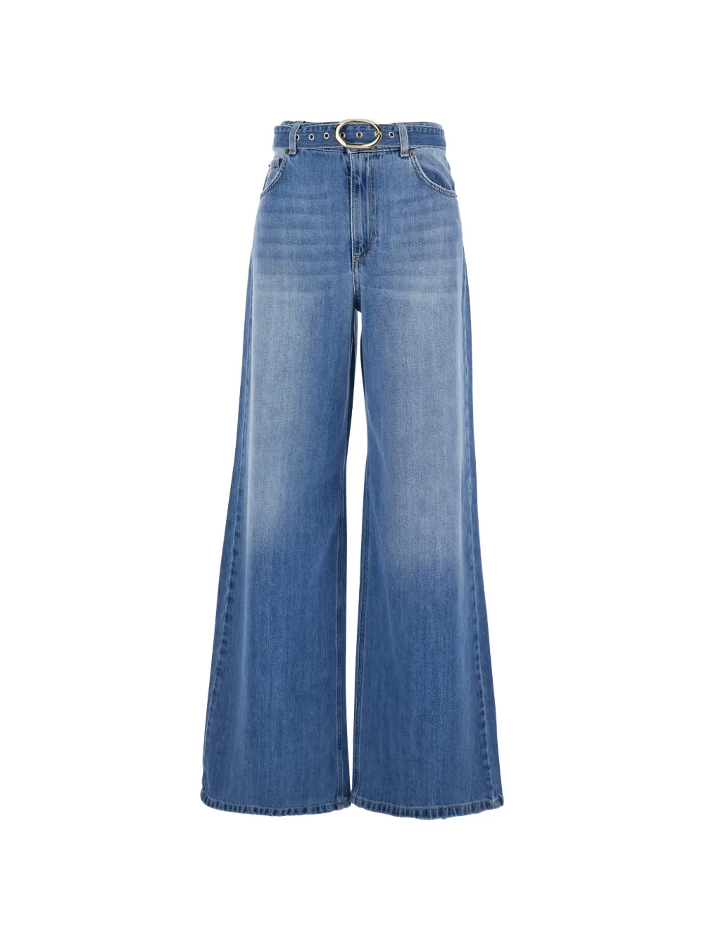 TWINSET belt flared jeans - Blu