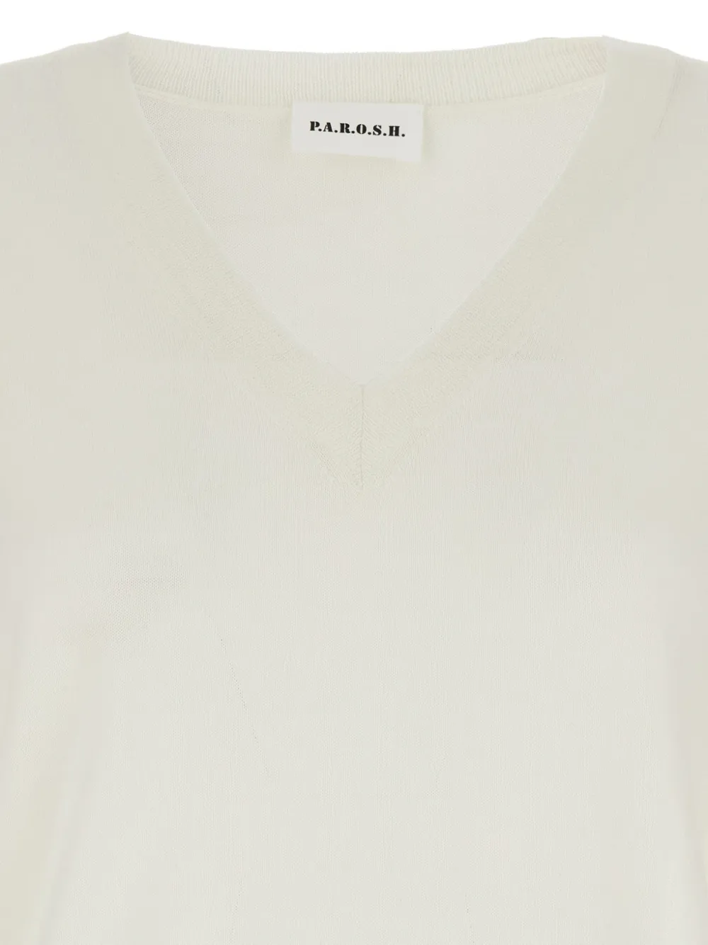  P.a.r.o.s.h. Top Con Cuello En V - Neutro 