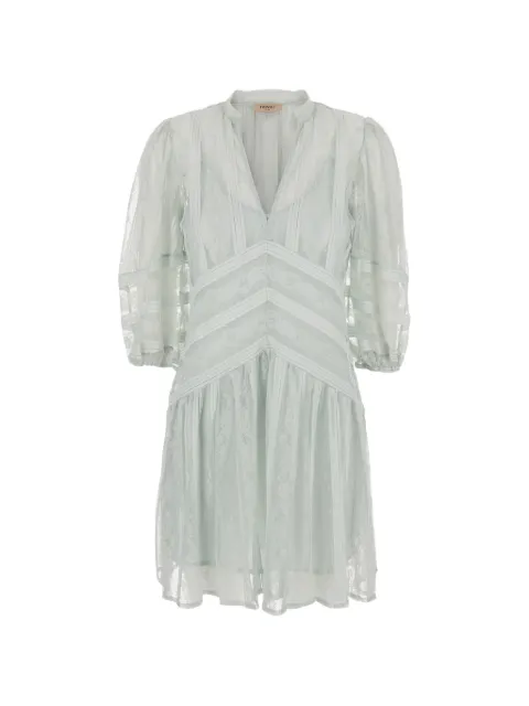 TWINSET vestido largo con cuello en V y motivo floral 