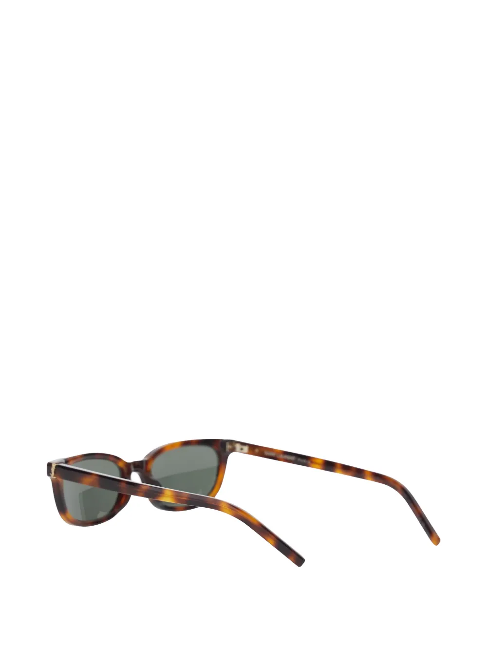 Saint Laurent Eyewear Zonnebril met geometrisch montuur en logo Bruin