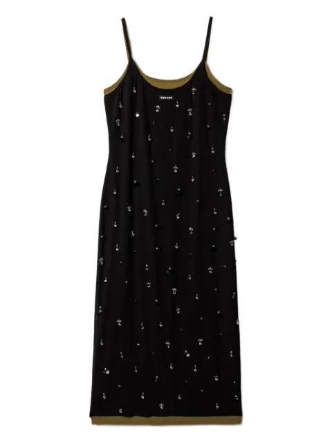 Miu Miu embroidered stretch midi dress