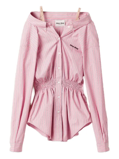 Miu Miu striped elasticated mini dress