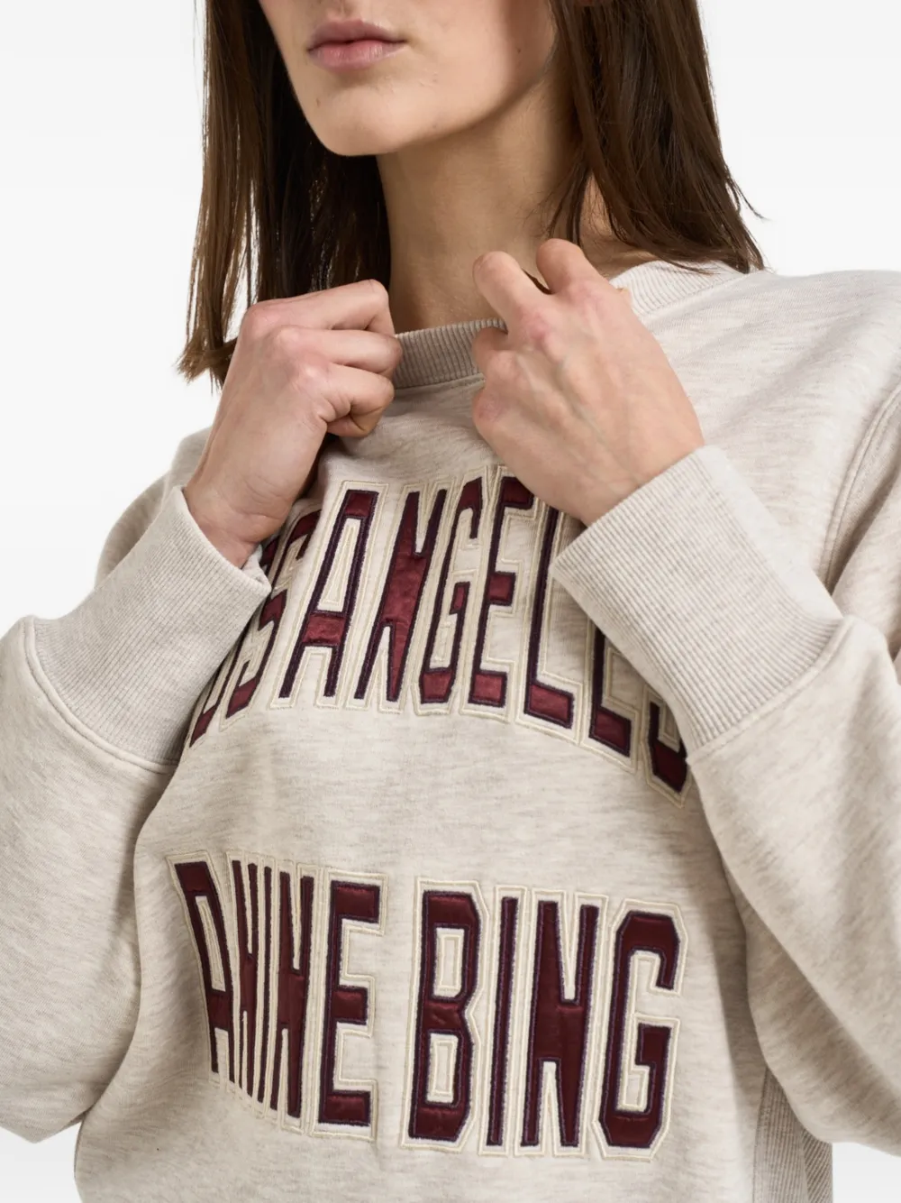 ANINE BING Trui met ronde hals Beige