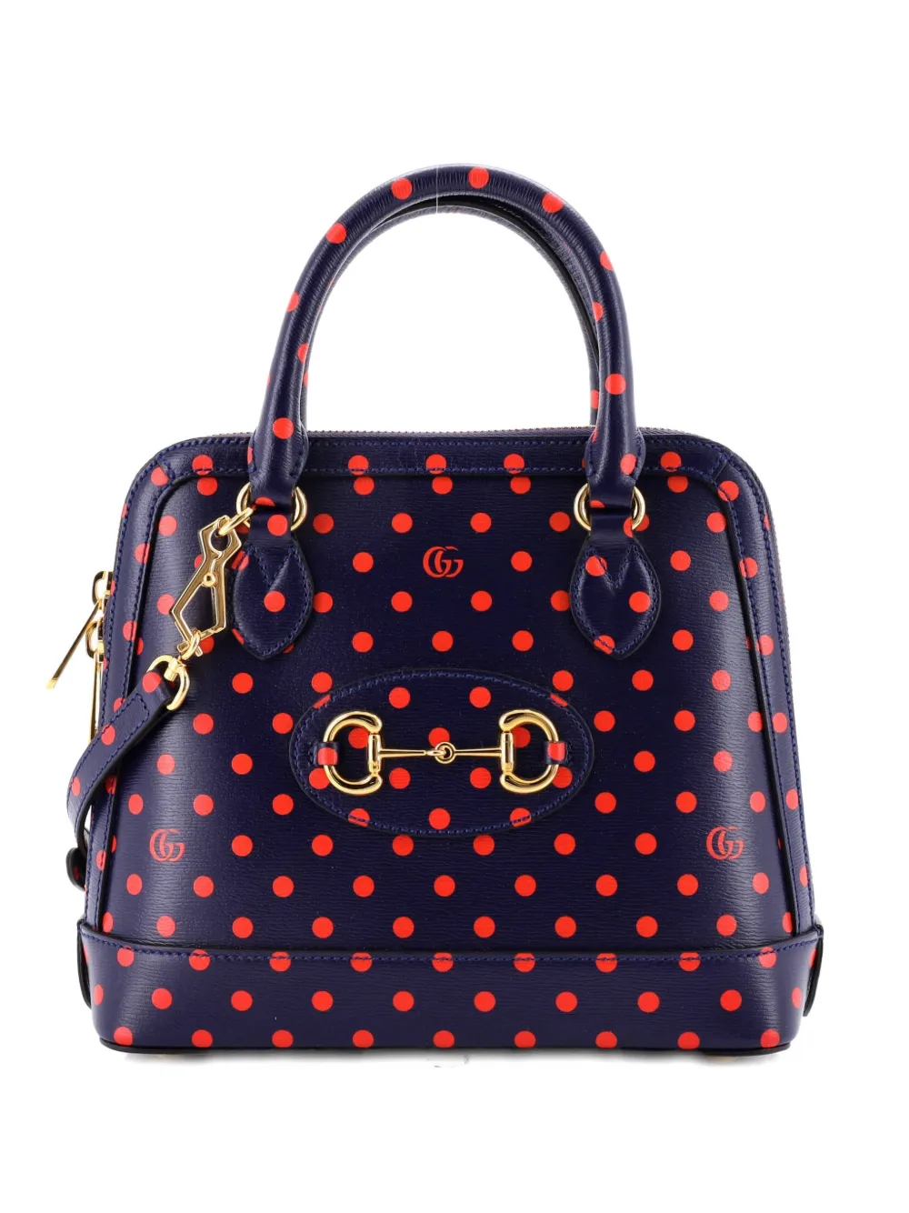 Gucci Pre-Owned Horsebit 1955 Top Handle Bag Printed Leather Small satchel - Blue