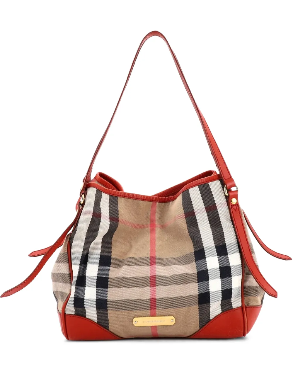 Burberry Pre-Owned Canterbury House Check Canvas Small tote bag - Arancione