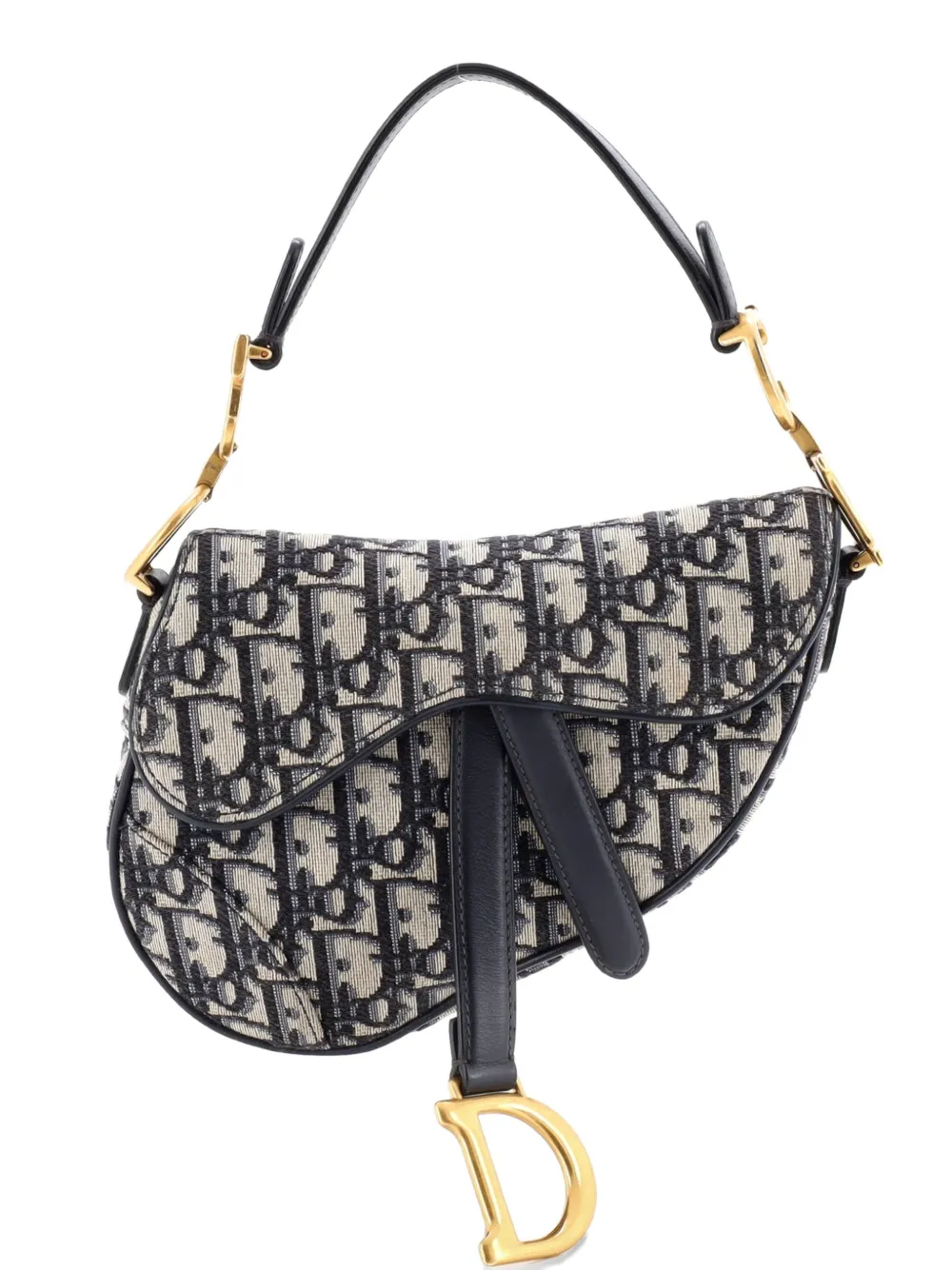 Christian Dior Pre-Owned Saddle Handbag Oblique Canvas Mini shoulder bag - Blu