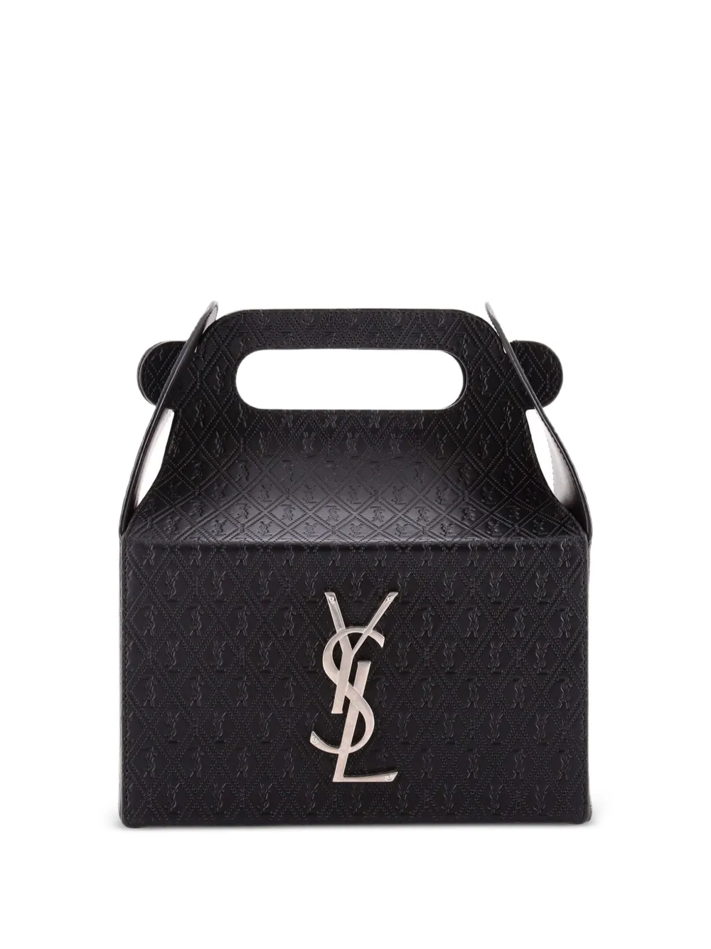 Saint Laurent Pre-Owned bolsa satchel Take-Away Box Bag Monogram All Over Leather | negro | Image 1