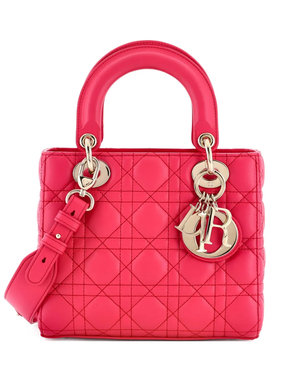 Christian Dior Pre-Owned Borsa a tracolla My ABCDior Lady Dior in pelle di agnello trapuntata con motivo Cannage - Rosa