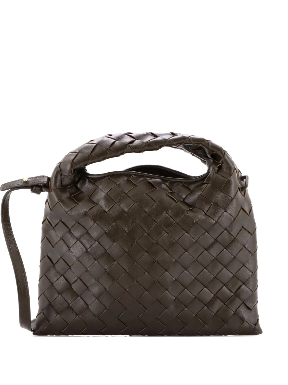 Bottega Veneta Pre-Owned Borsa a tracolla Hop mini in nappa con design Intrecciato e manico - Verde