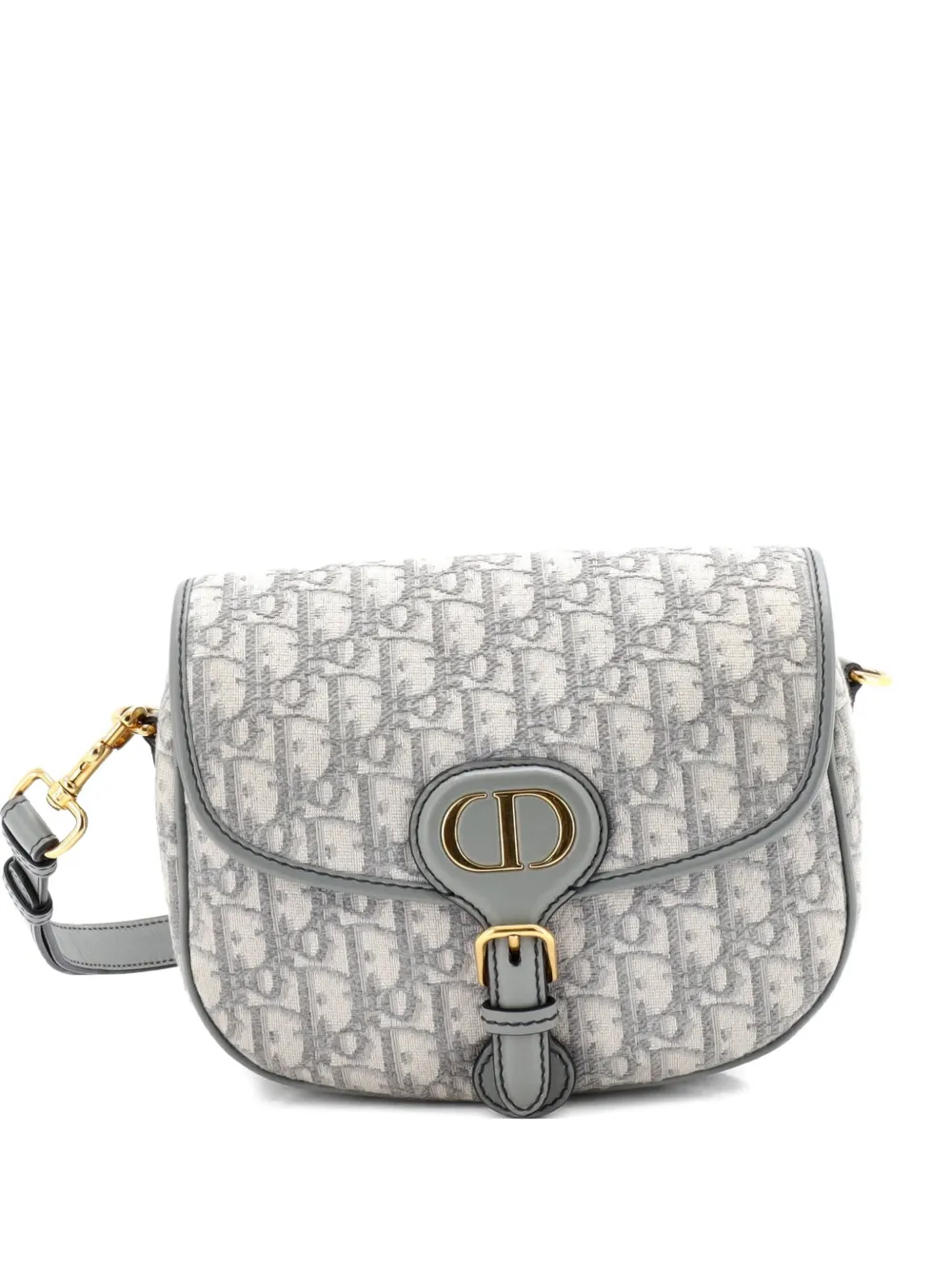 Christian Dior Pre-Owned Borsa a tracolla Bobby media in tela con motivo Oblique - Grigio