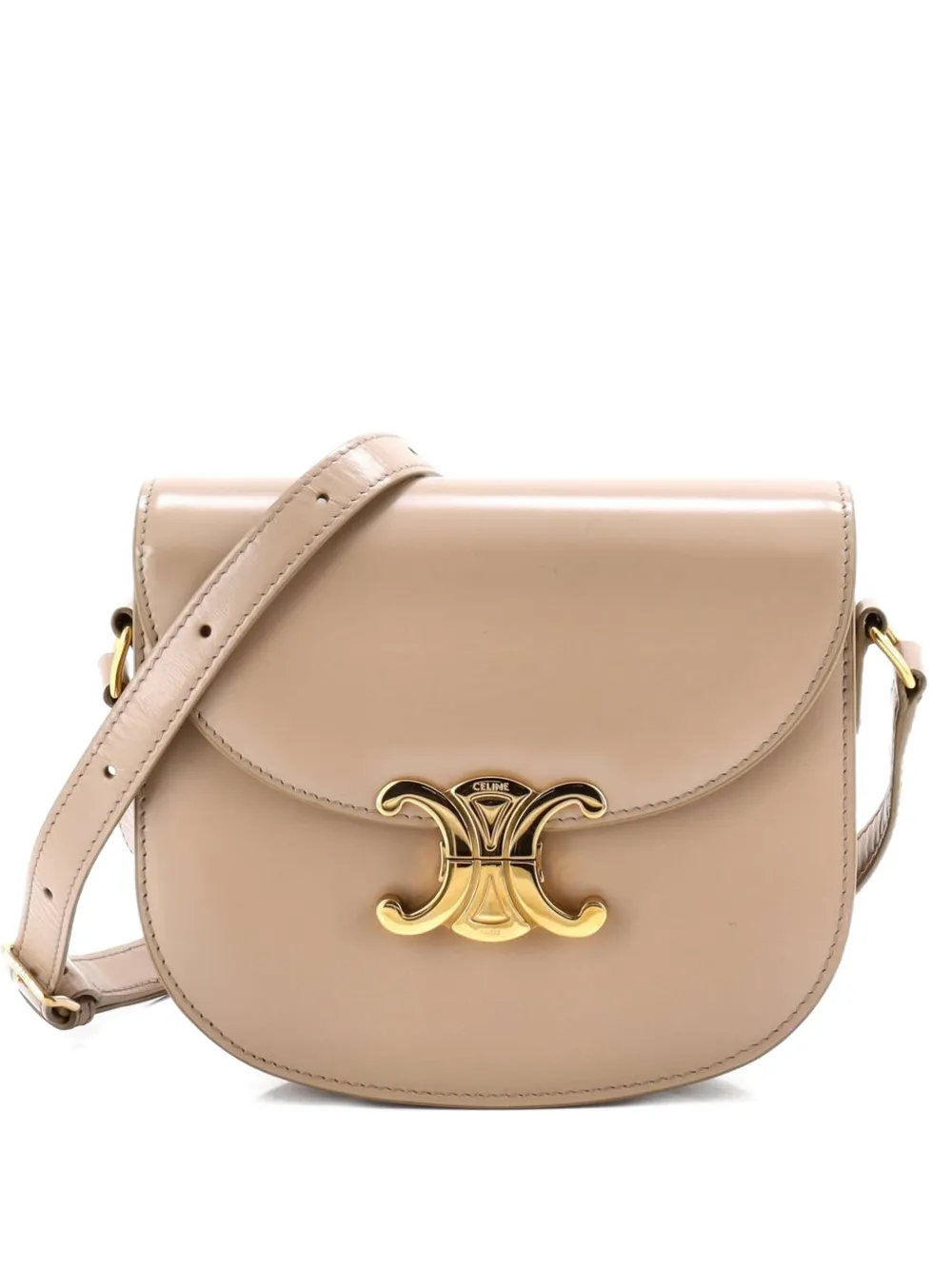Celine Pre-Owned Triomphe Besace Clea Flap Schultertasche - Nude