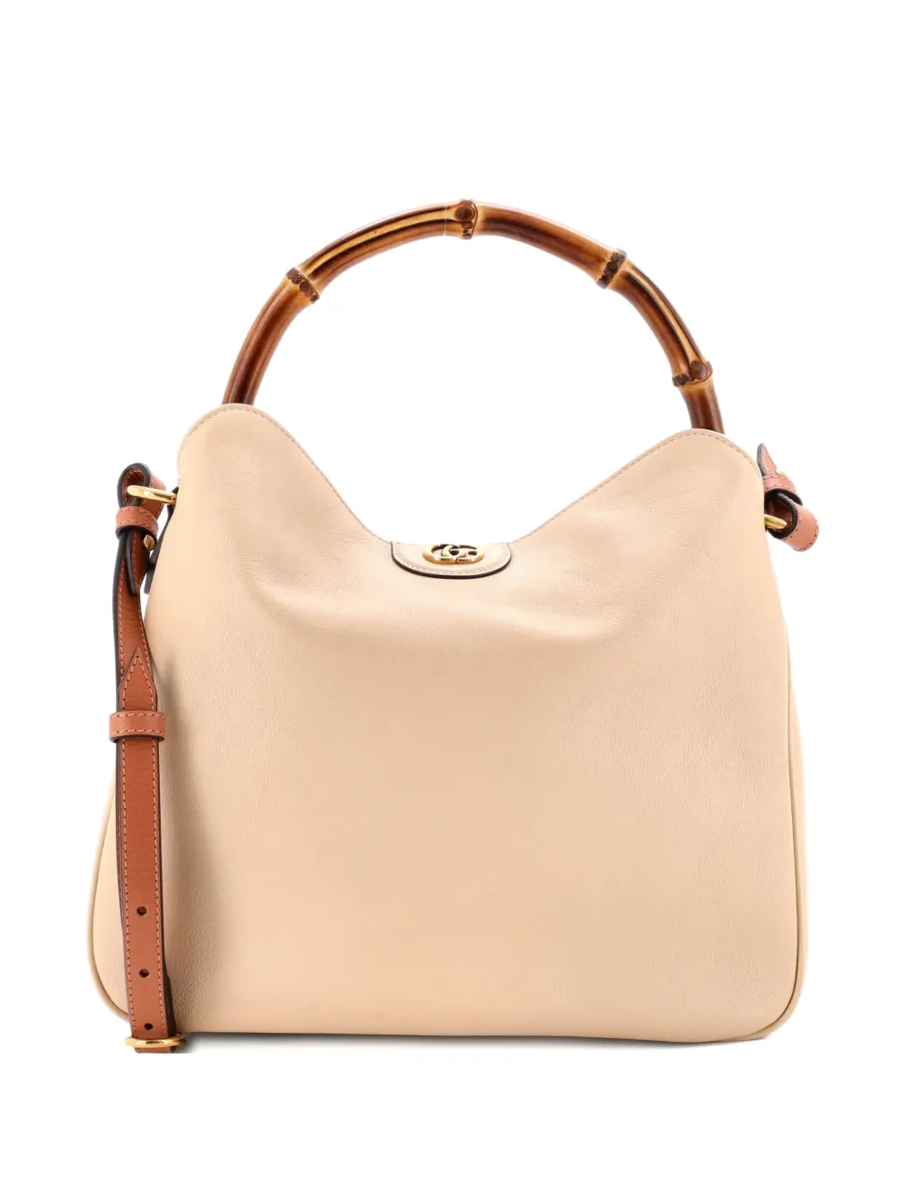 Gucci Pre-Owned Borsa a spalla Diana NM media in pelle e bambù - Toni neutri