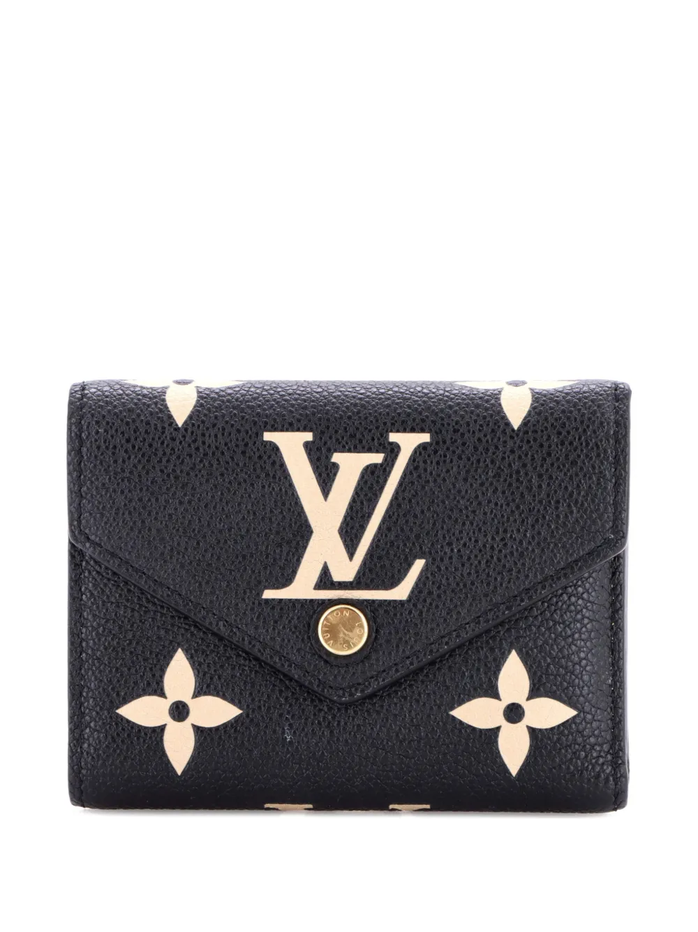 Louis Vuitton Pre-Owned Portafoglio Victorine piccolo in pelle Empreinte bicolore con monogramma Giant - Nero