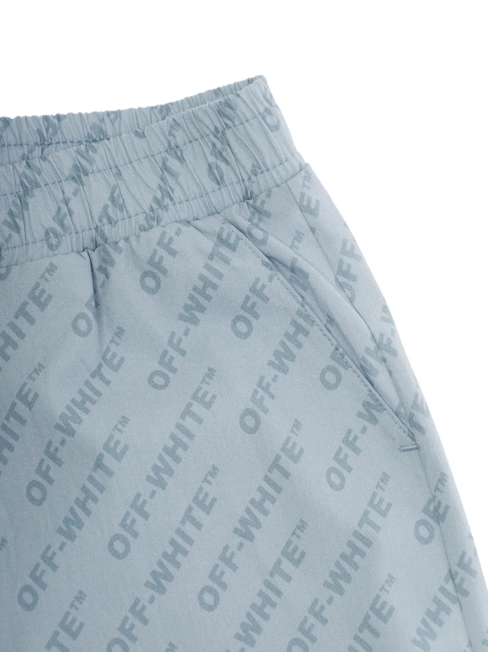  Off-white Kids Logo-print Shorts - Blue 