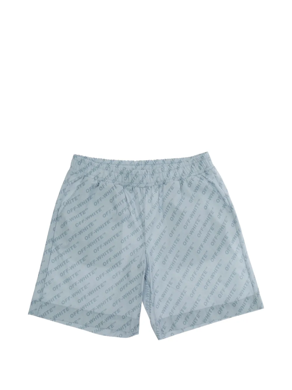 Off-white Kids' Logo-print Shorts In Blue