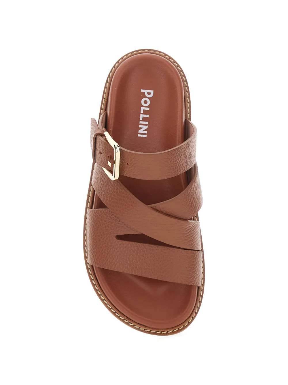 Pollini buckle-strap flat sandals Bruin