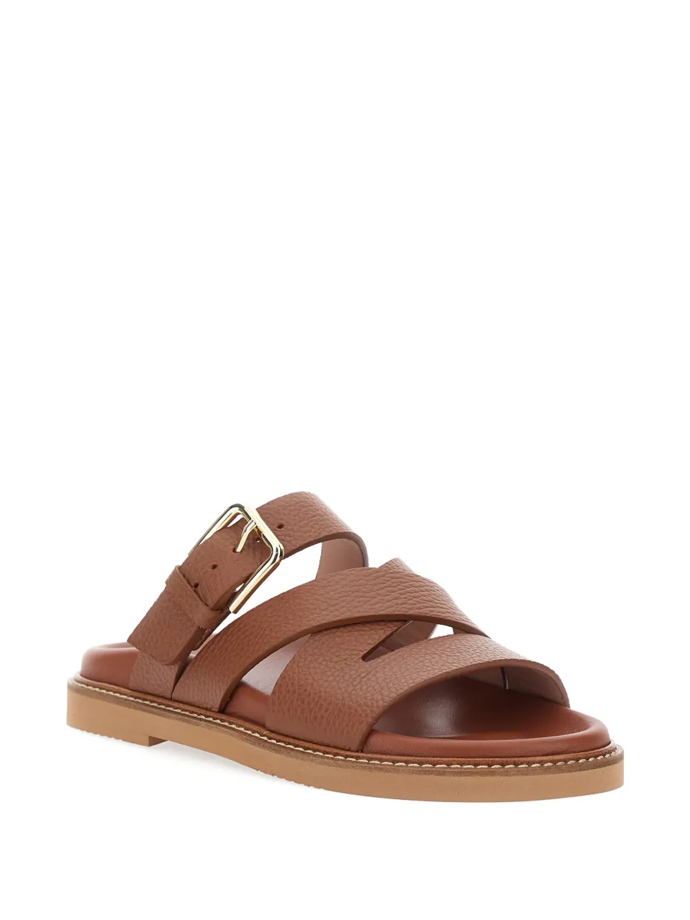 Pollini buckle-strap flat sandals Bruin