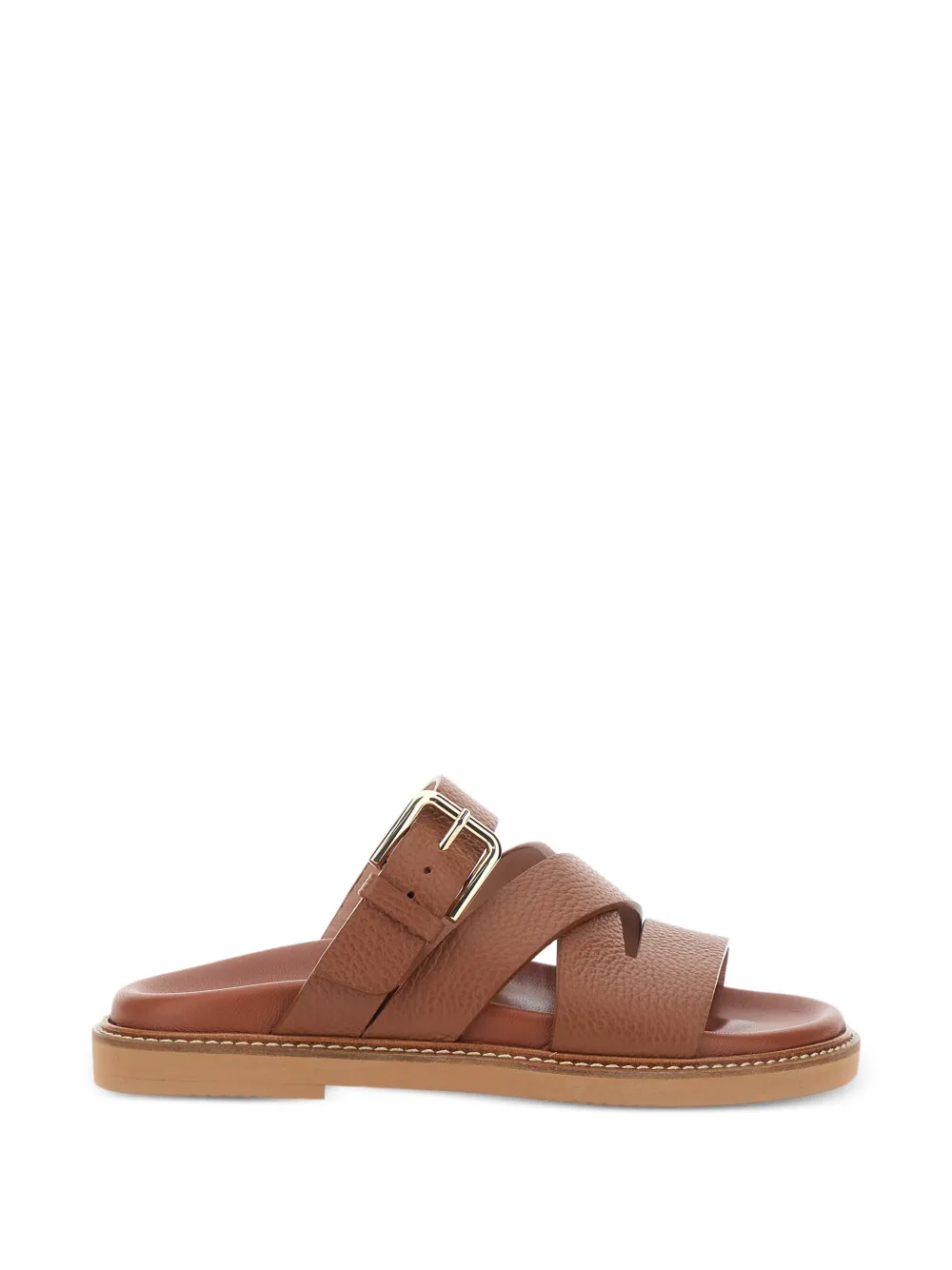 Pollini buckle-strap flat sandals Bruin