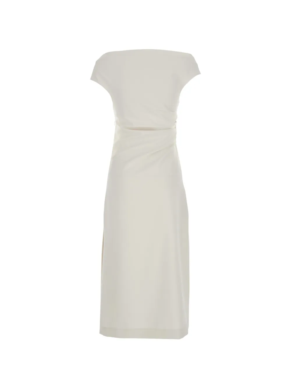 P.A.R.O.S.H. Midi-jurk met gedrapeerd detail Beige