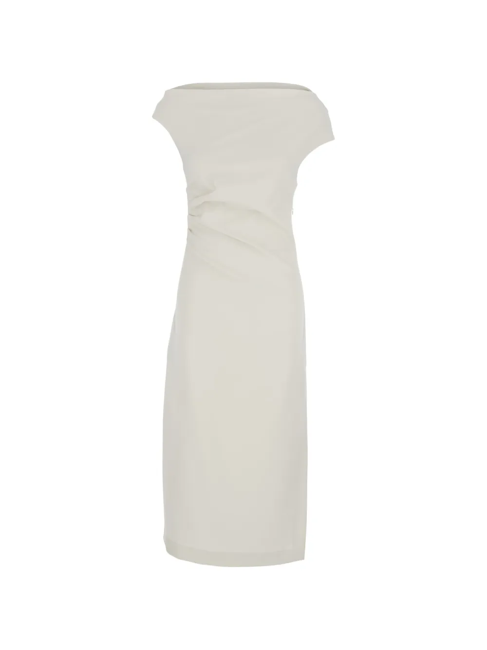 P.A.R.O.S.H. draped-detail midi dress - Toni neutri