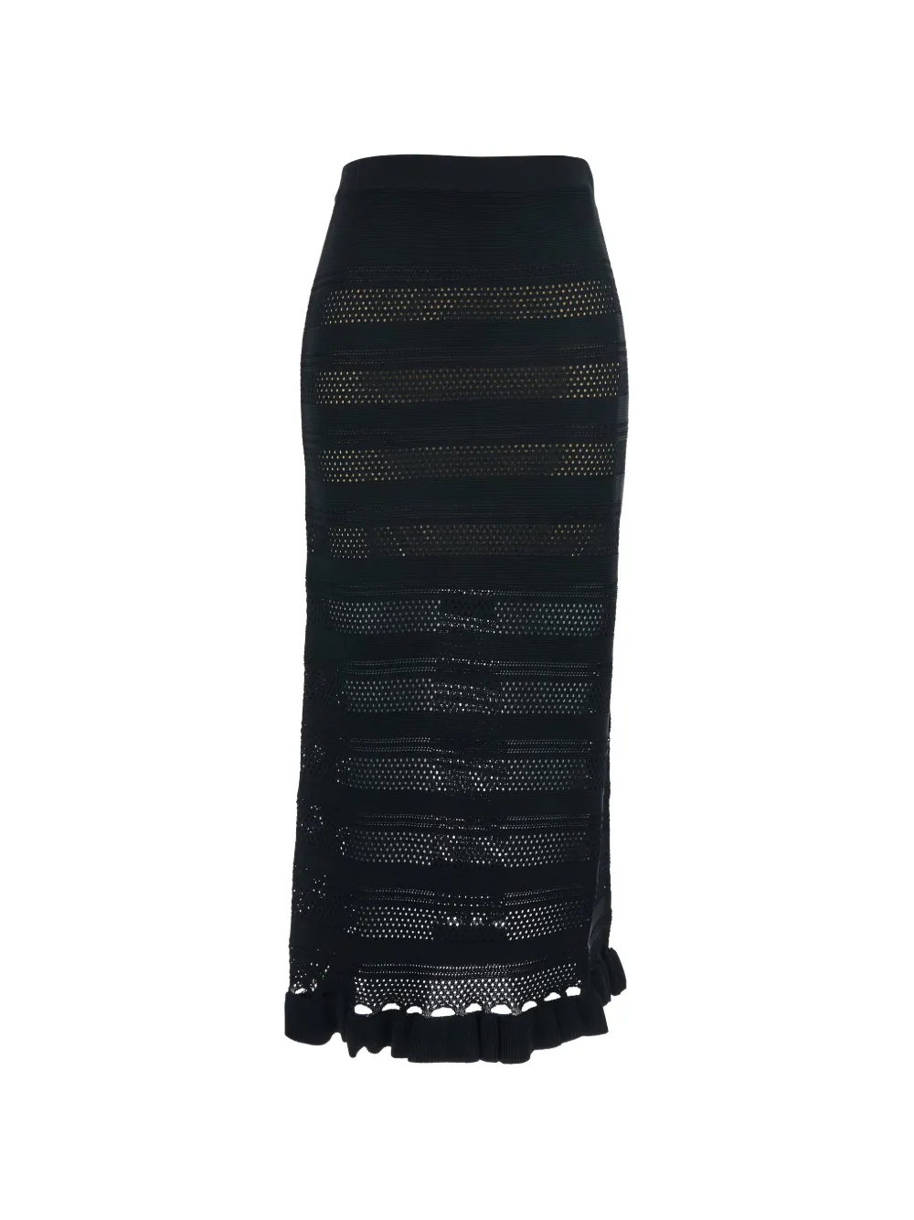 TWINSET ruffled-detail skirt - Zwart