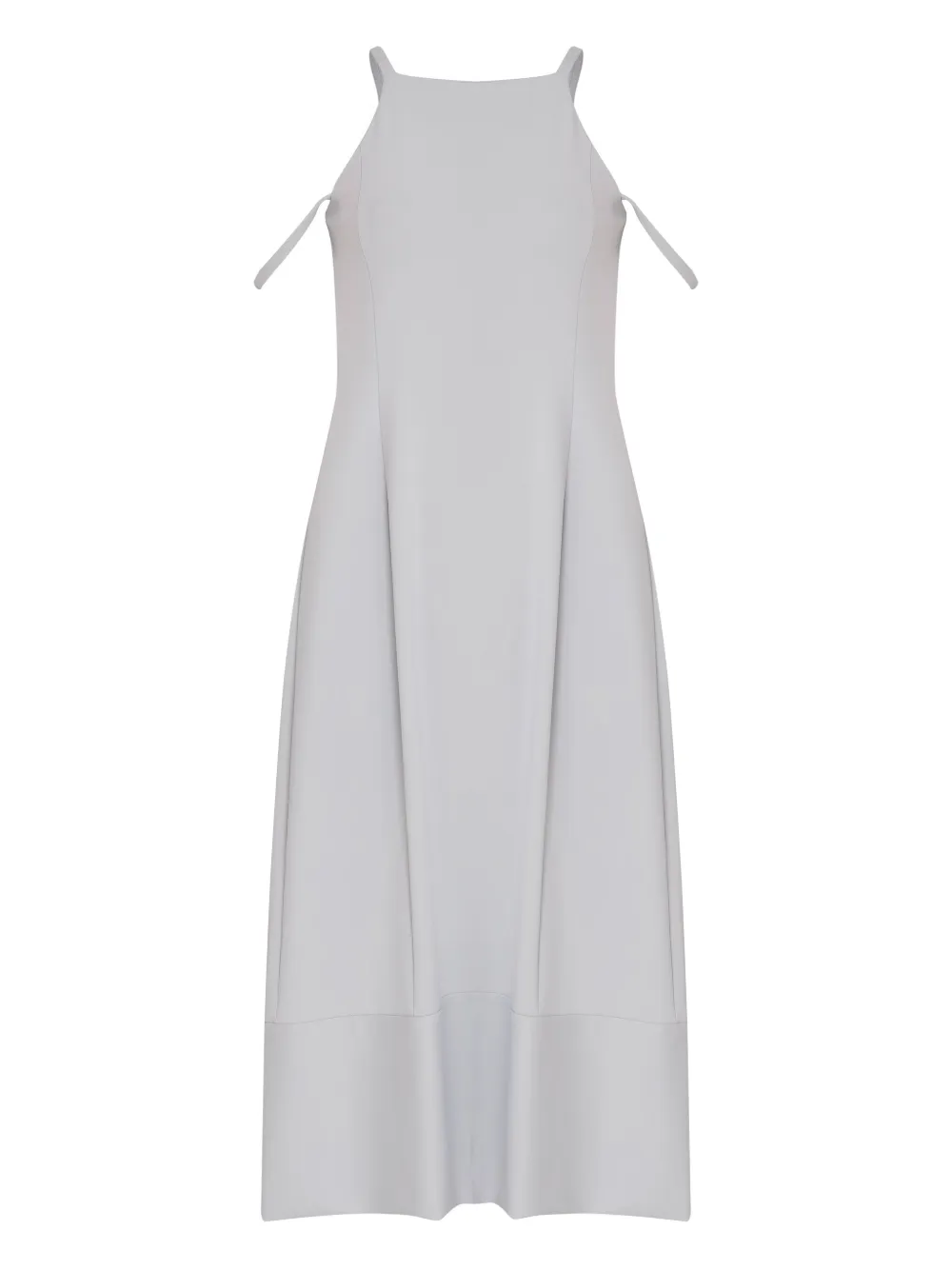 Gloria Coelho Abito midi con scollo quadrato - Grigio