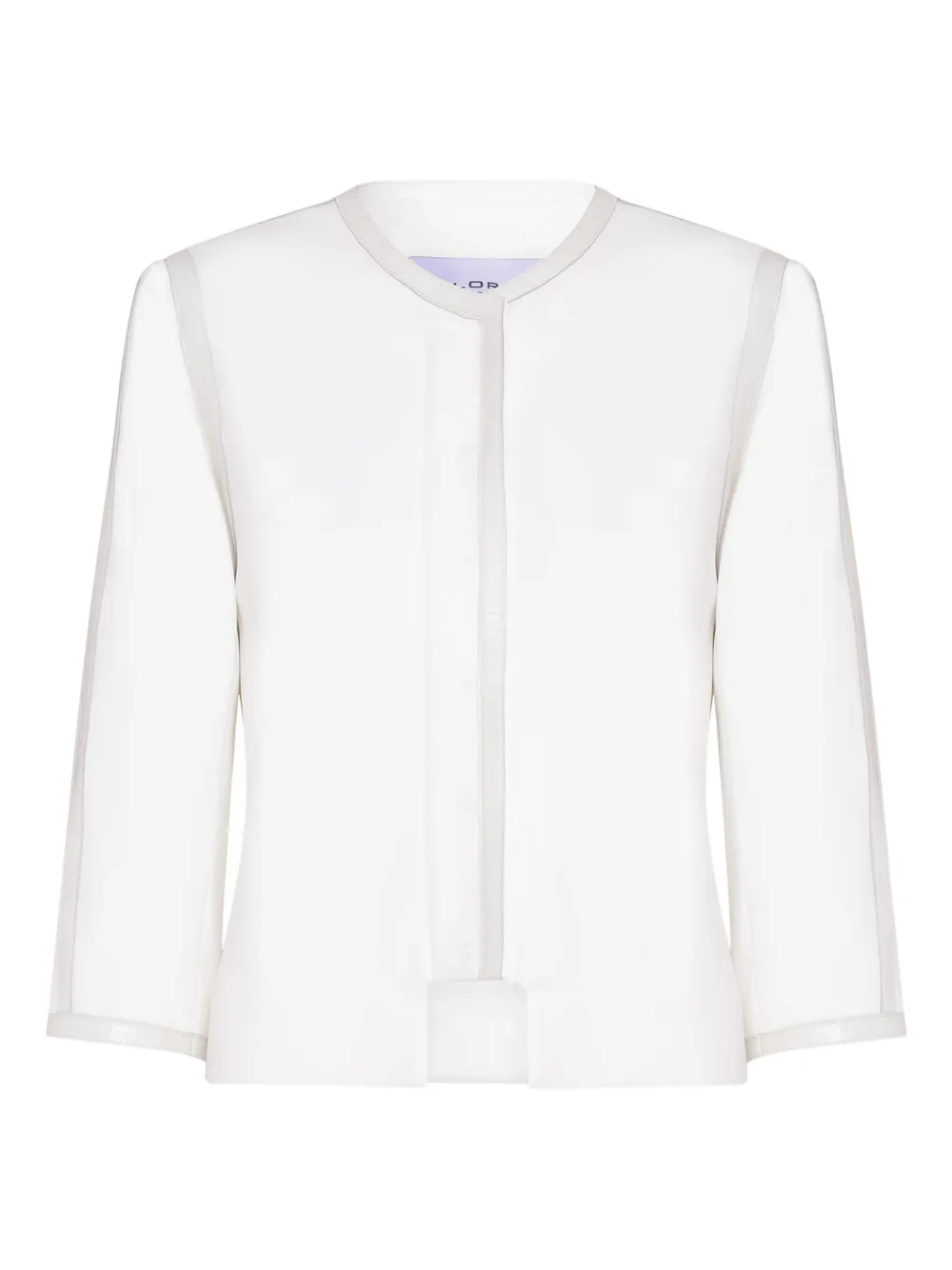 Gloria Coelho Giacca con bordo a contrasto - Bianco