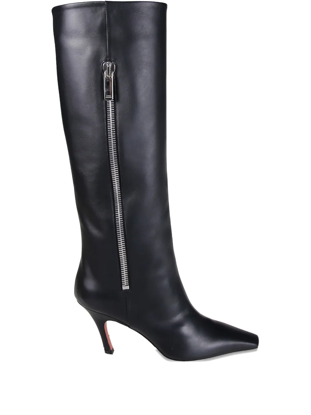 Amina Muaddi Mona zip boots Zwart