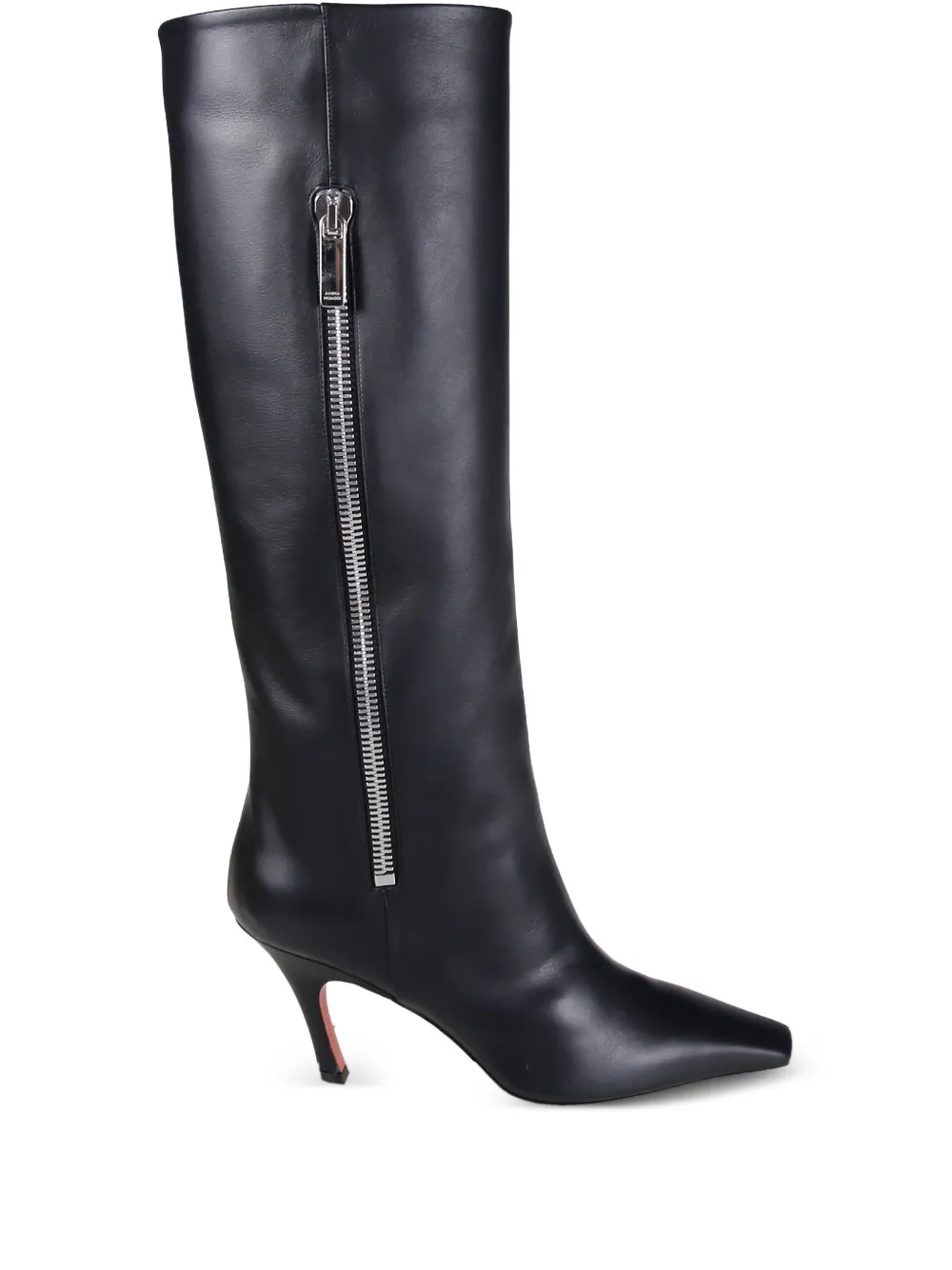 Amina Muaddi Mona laarzen met rits Zwart