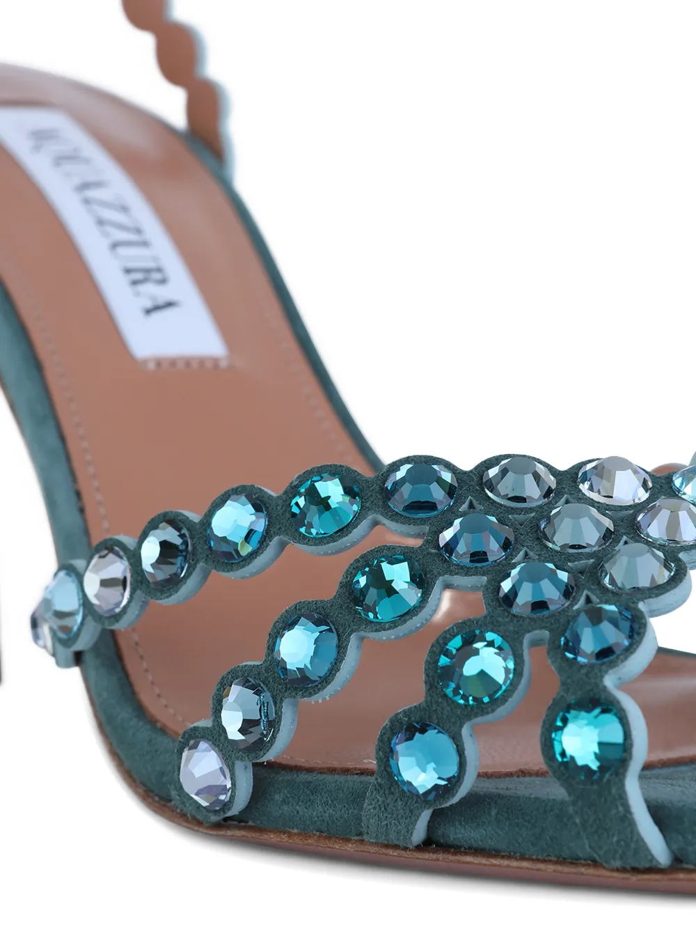 Aquazzura Tequila scallop sandals Groen