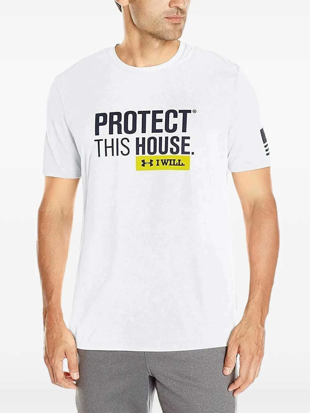Under Armour T-shirt Protect This House Tech - Bianco