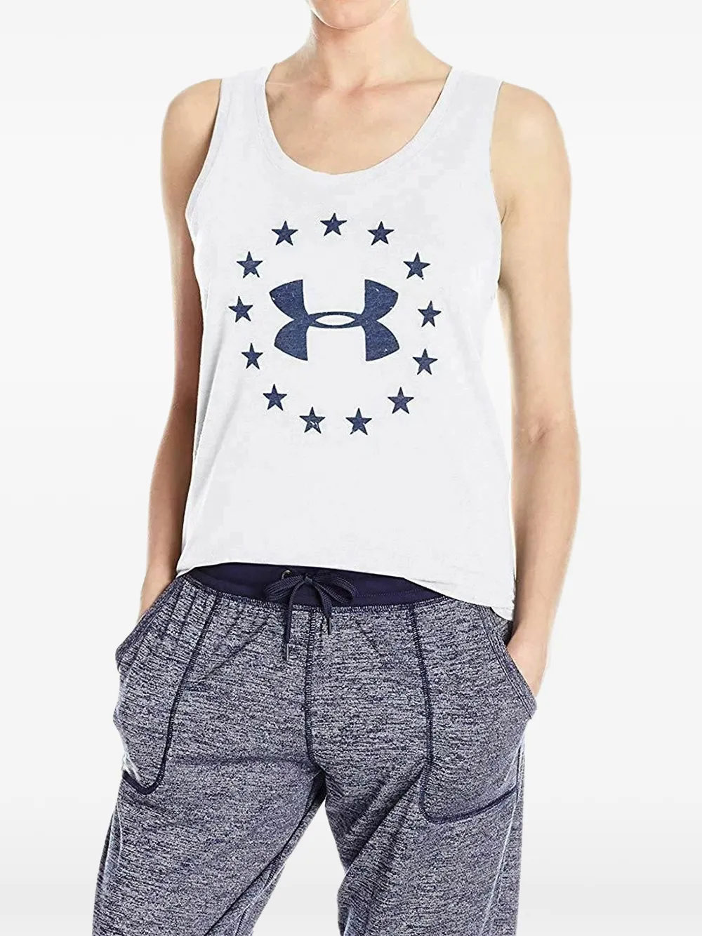 Under Armour Top con stampa logo - Bianco