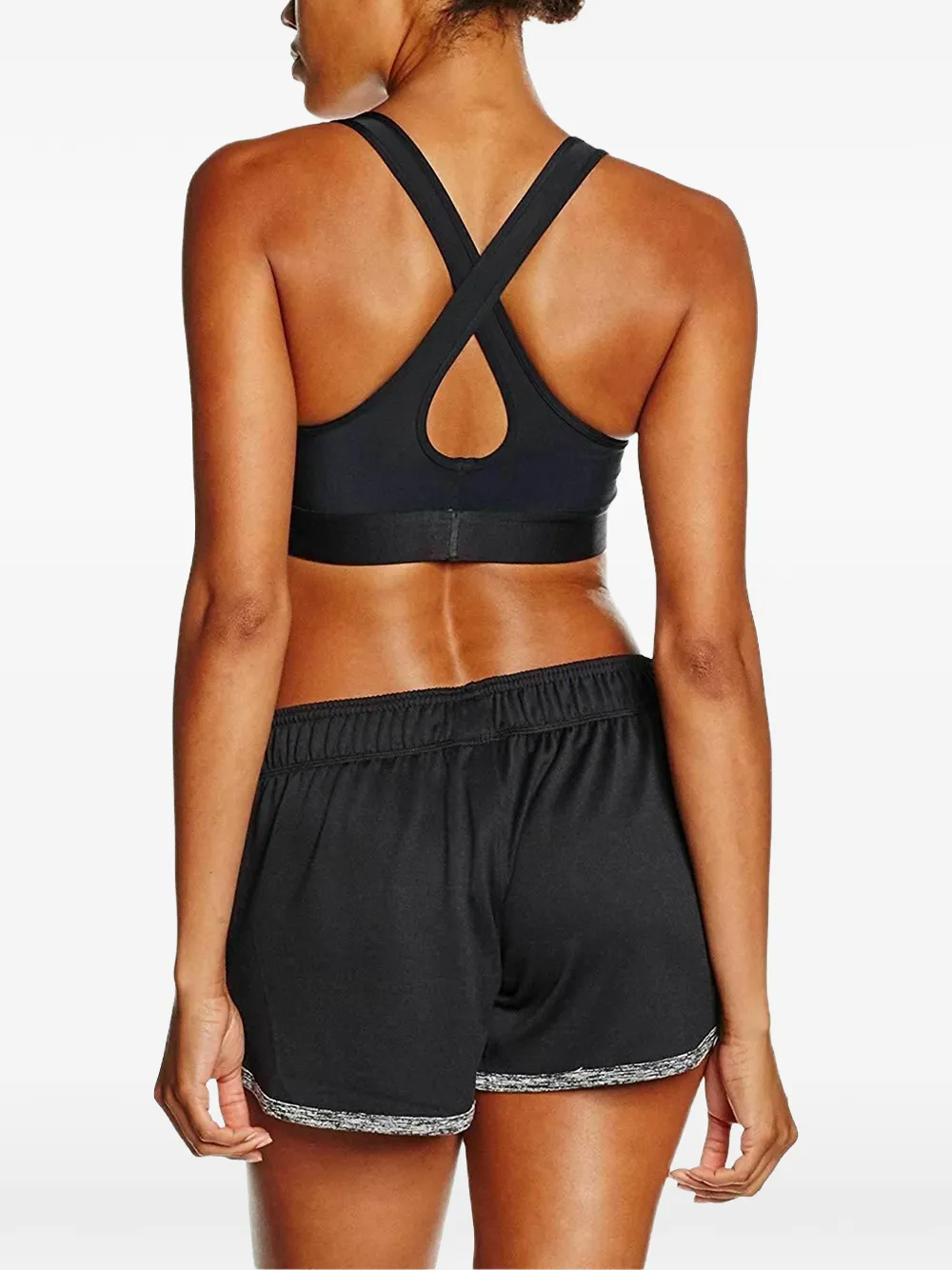 Under Armour Crossback Sports Logo Detail Bra - Black 