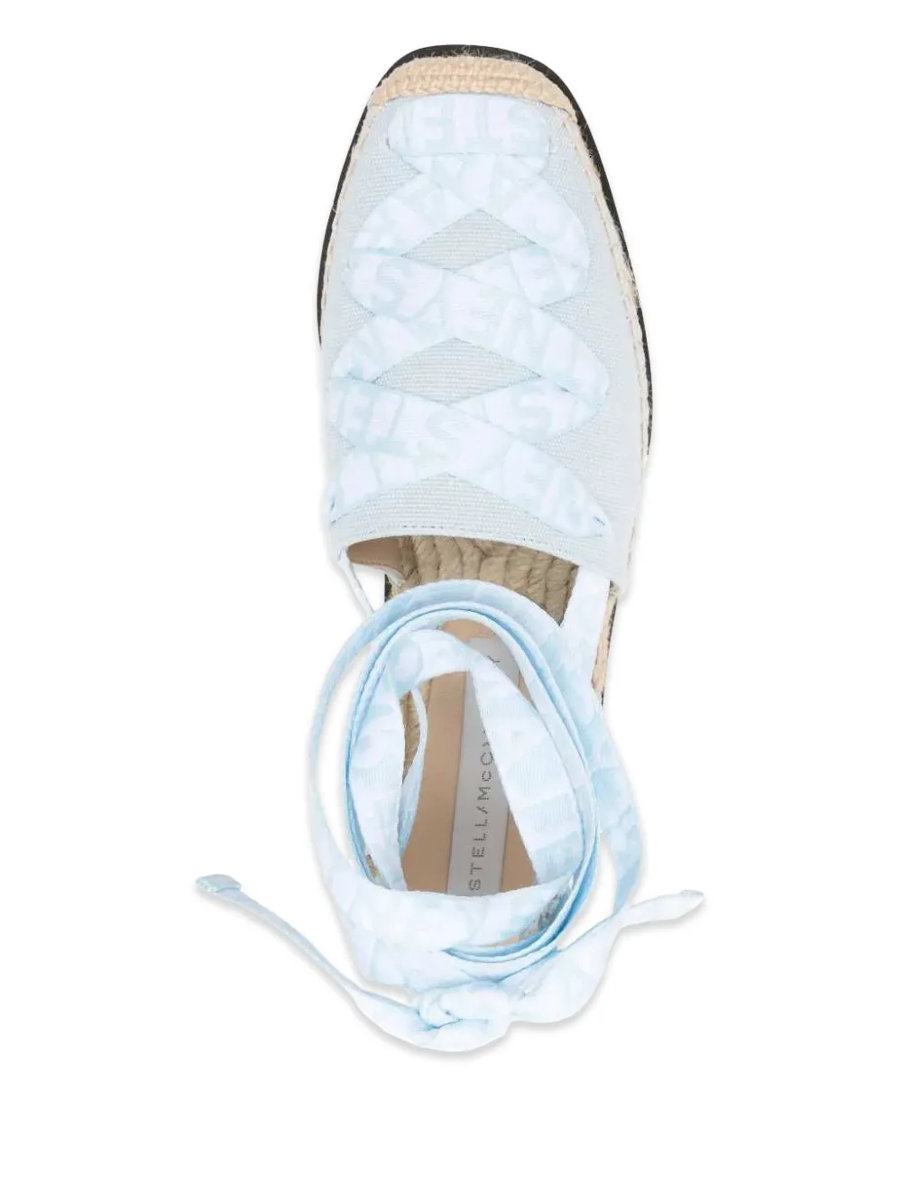 Stella McCartney platform ribbon espadrilles Blauw