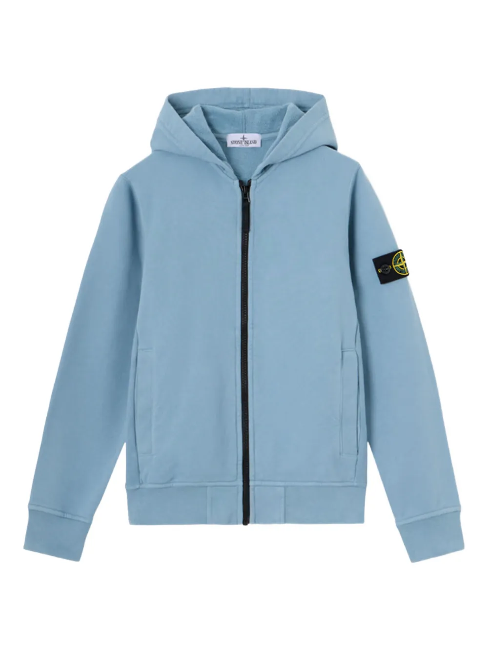 Stone Island Junior Compass-badge hoodie - Blu