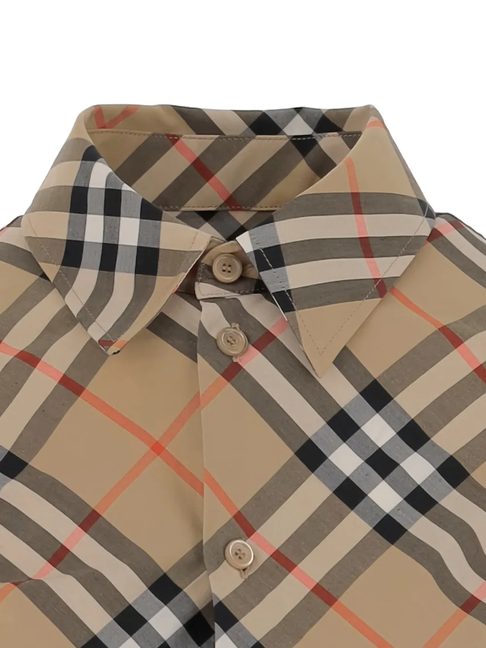  Burberry Checked Shirt - Neutrals 