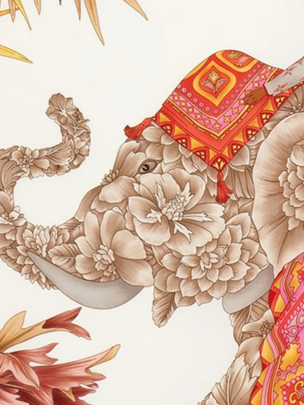 Ferragamo India-print square scarf - Beige