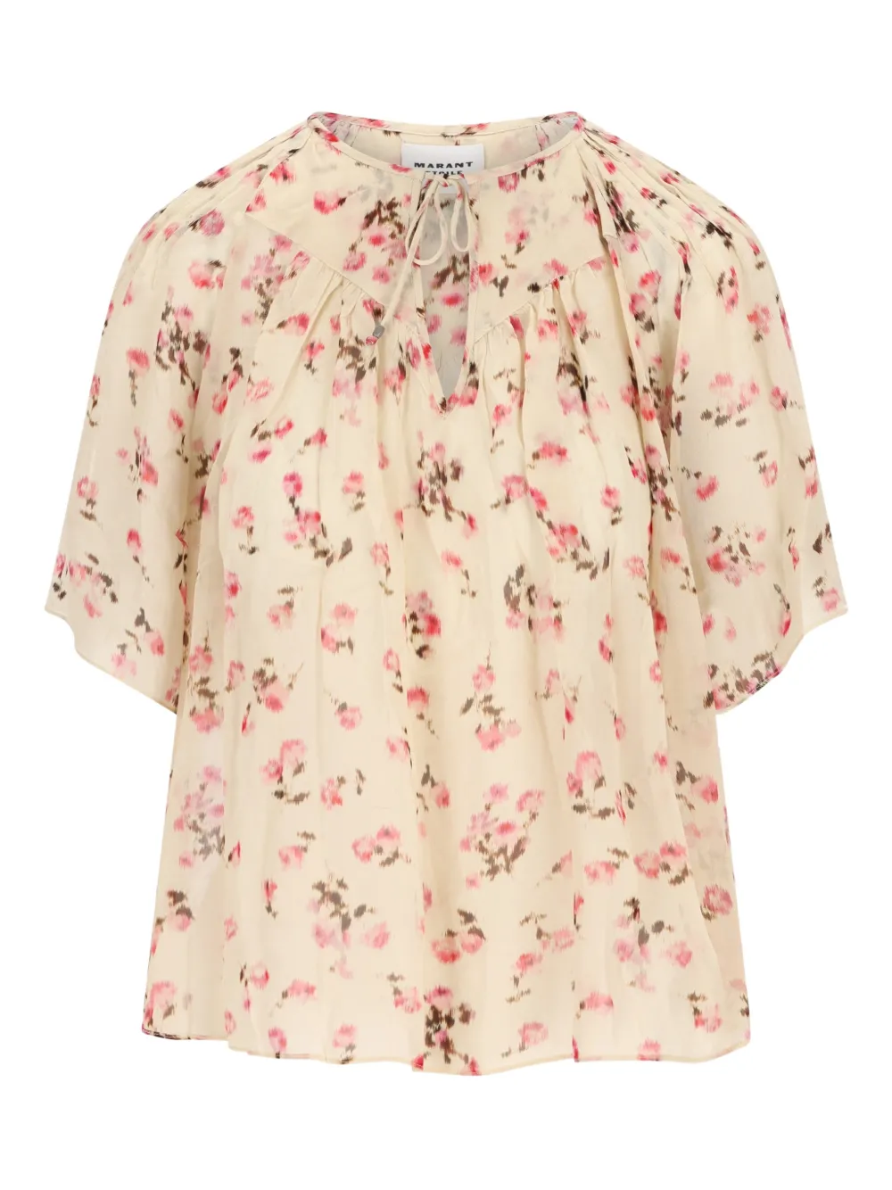 ISABEL MARANT floral tie blouse - Toni neutri