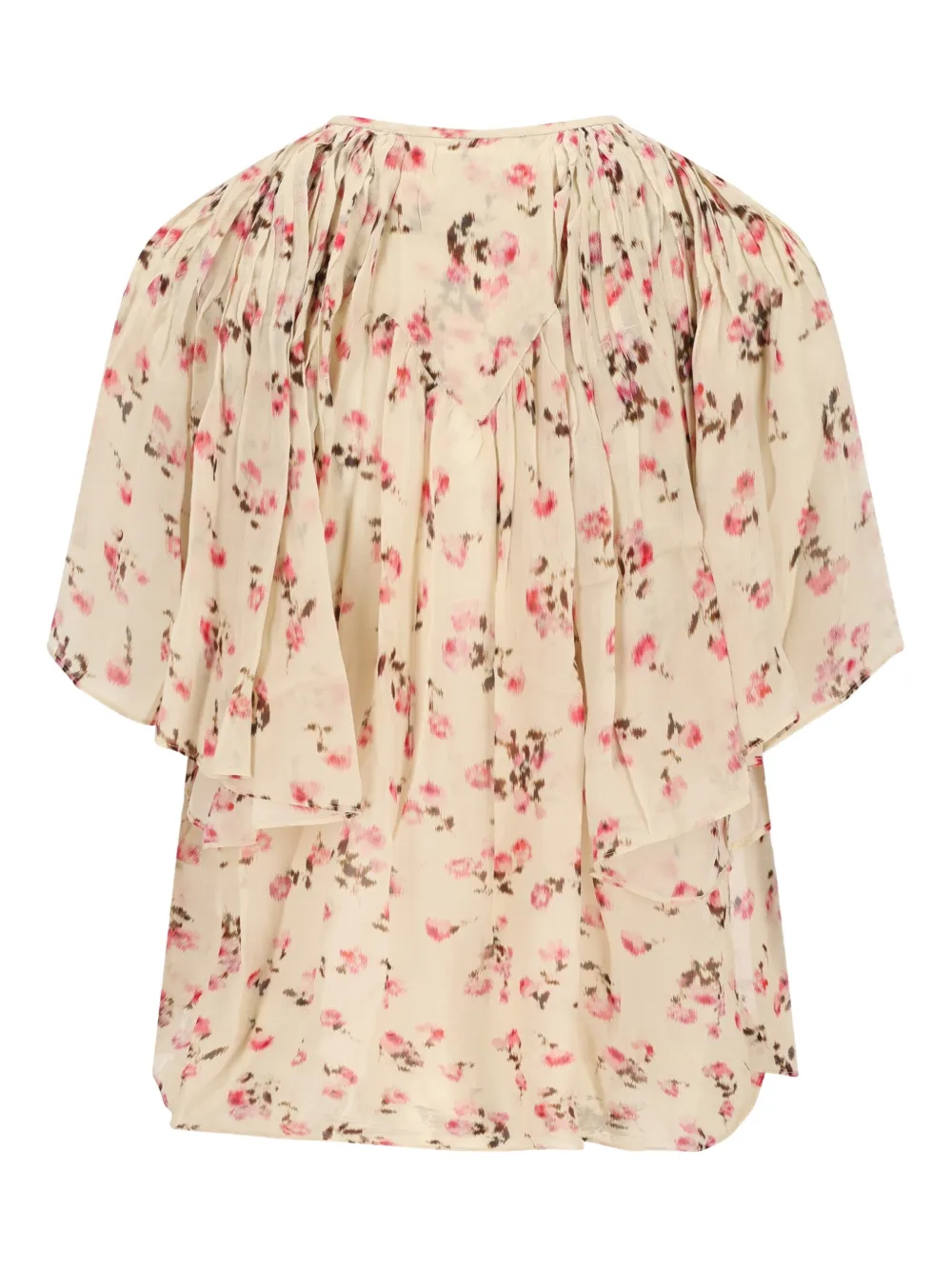 ISABEL MARANT floral tie blouse - Beige