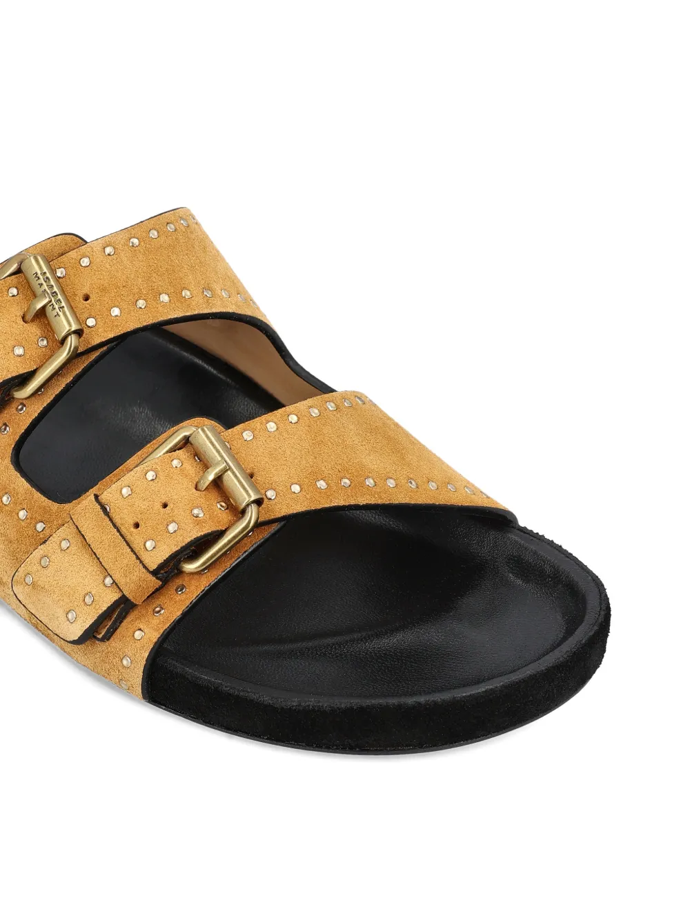 ISABEL MARANT Lennyo studded double-strap sandals Bruin