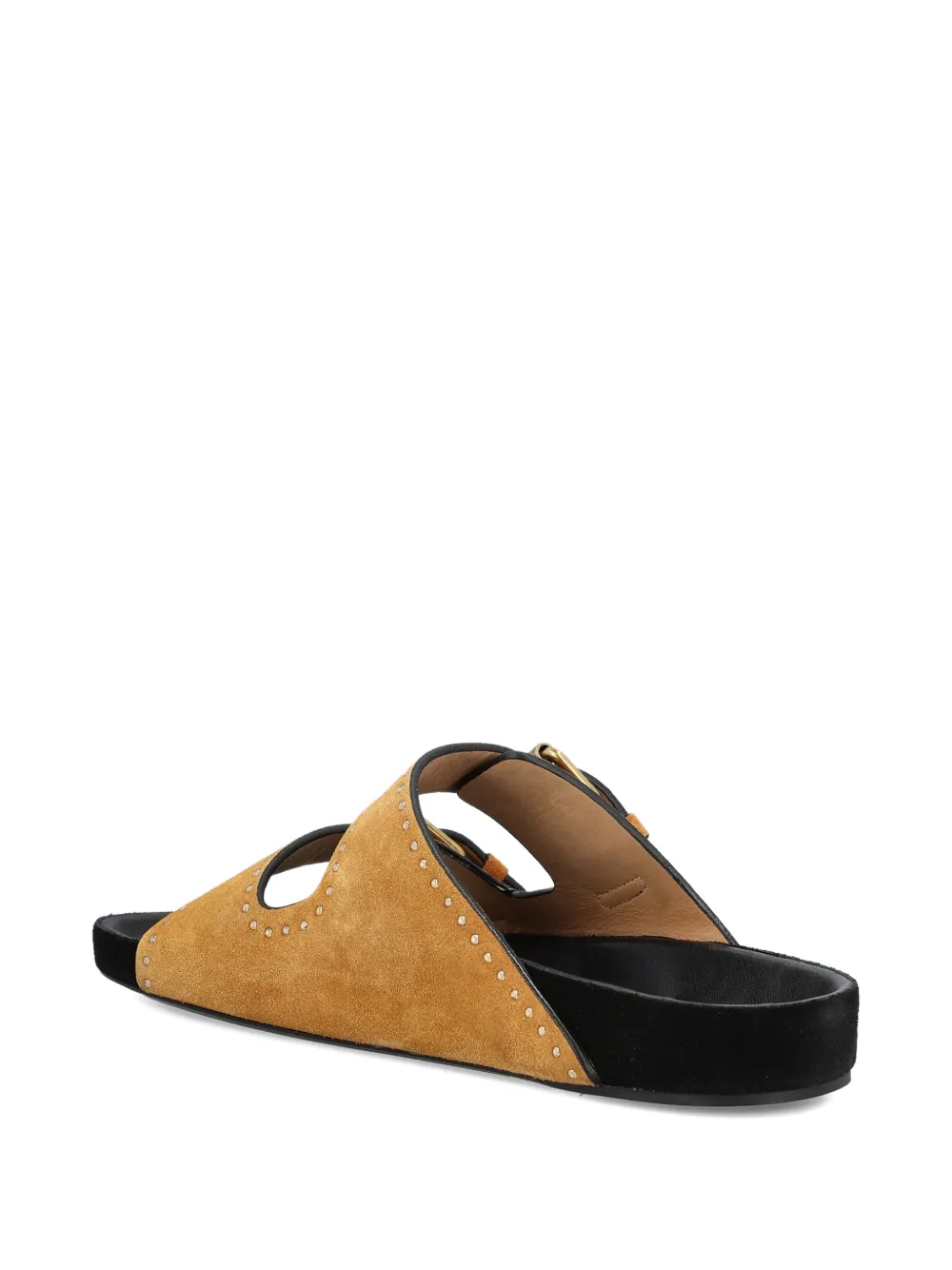 ISABEL MARANT Lennyo studded double-strap sandals Bruin